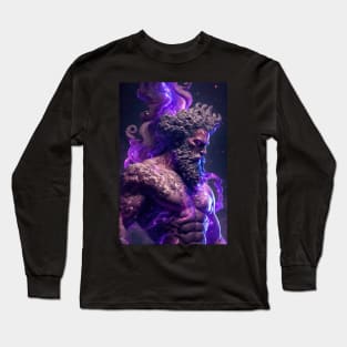 Greece god from space with stars Long Sleeve T-Shirt